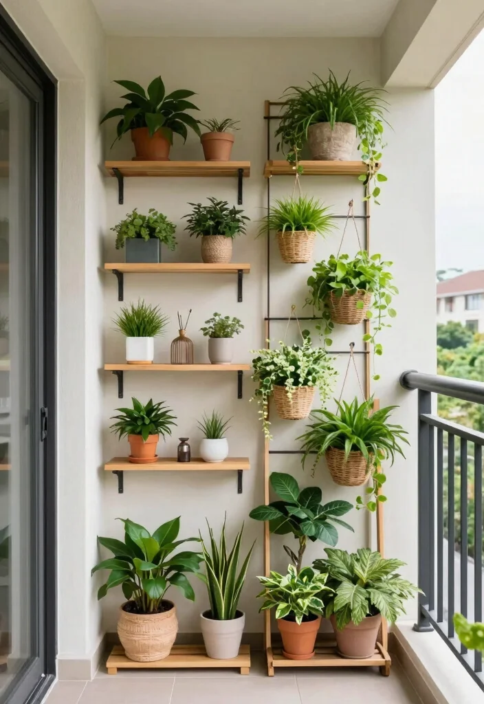 16 Home Balcony Ideas That Feel Bright & Stylish - 14. Vertical Storage Solutions 1
