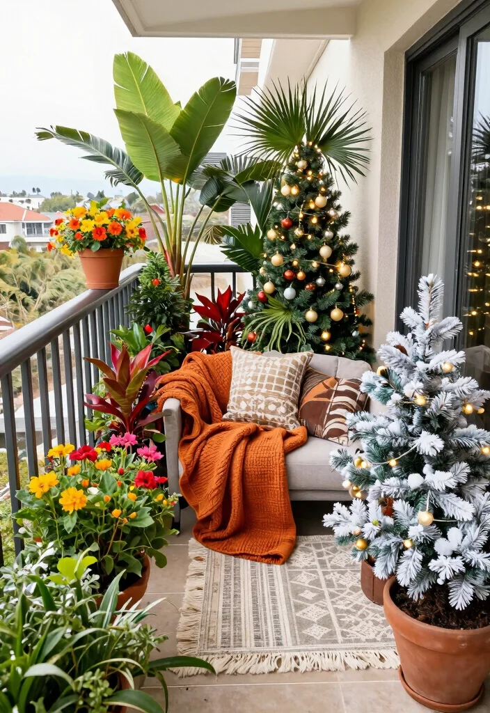 16 Home Balcony Ideas That Feel Bright & Stylish - 15. Seasonal Decor Themes 1