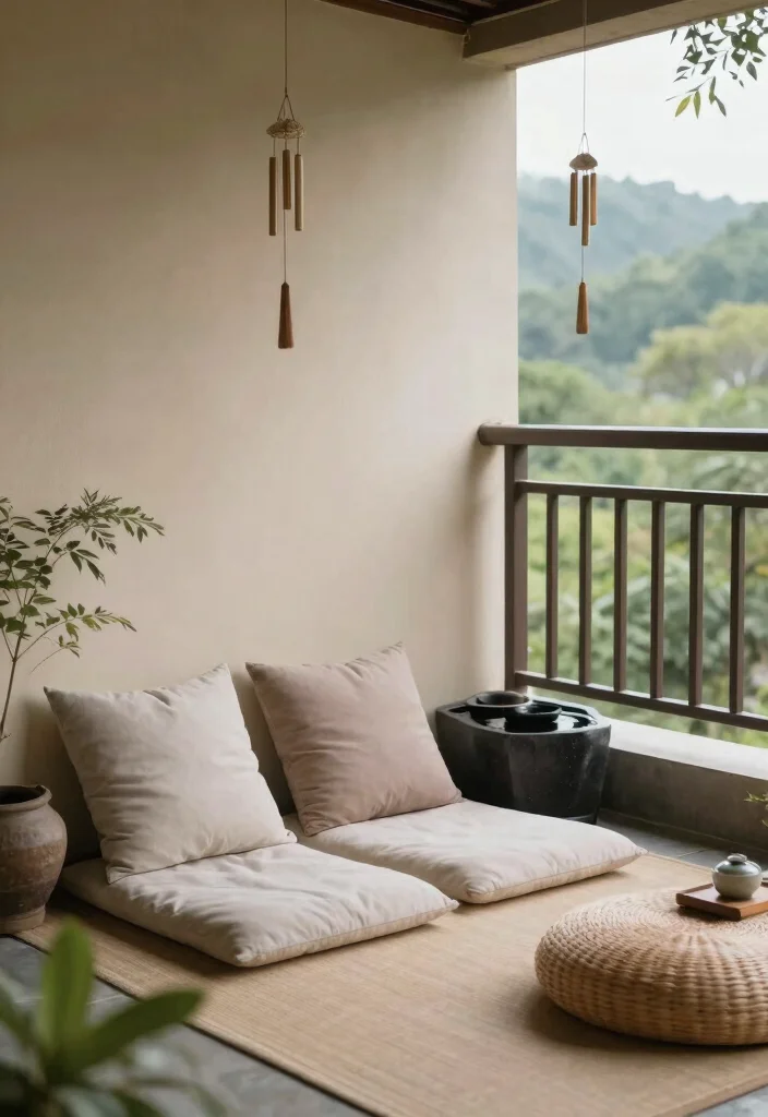 16 Home Balcony Ideas That Feel Bright & Stylish - 16. Personal Zen Space 1