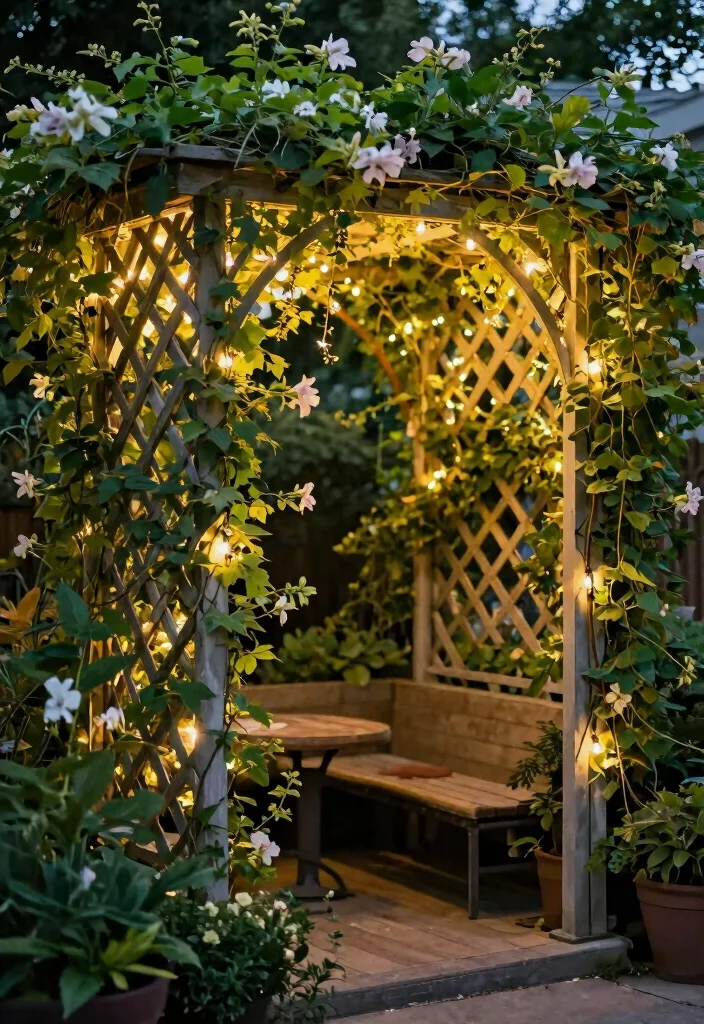16 Patio Garden Ideas Apartment Dwellers Will Love - 6. Decorative Trellises: Upward Charm 1