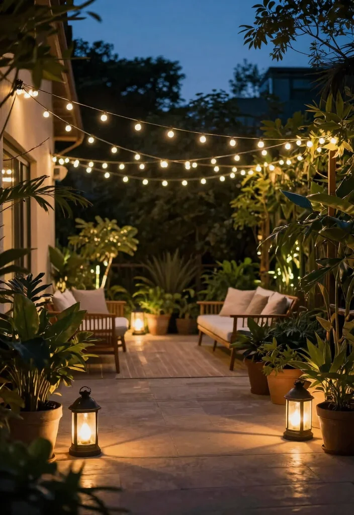 16 Patio Garden Ideas Apartment Dwellers Will Love - 7. Outdoor Lighting: Creating Ambiance 1