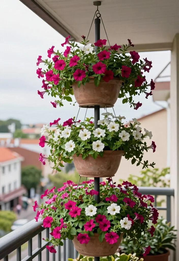 16 Small Trellis Ideas That Add Vertical Garden Style - 7. Tiered Hanging Trellis 1