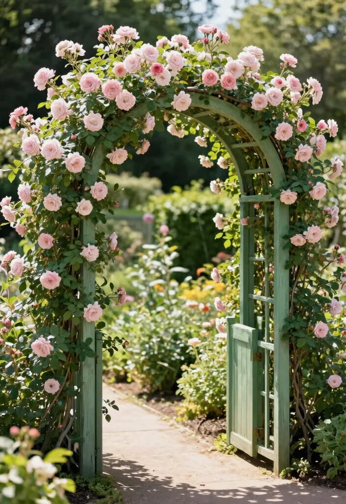 16 Small Trellis Ideas That Add Vertical Garden Style - 8. Arched Garden Trellis 1