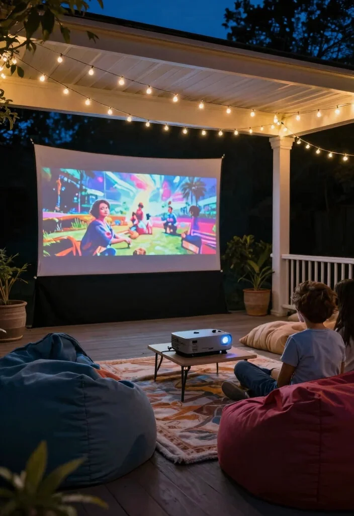 16 Toca Boca Porch Ideas Fans Will Obsess Over - 7. Outdoor Movie Night Setup 1