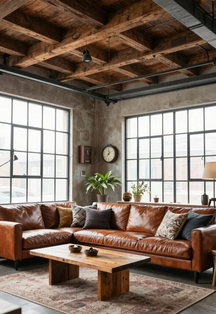 17 Coffered Ceiling Ideas Living Room Designs Are Loving - 11. Industrial-Inspired Coffered Ceilings 1