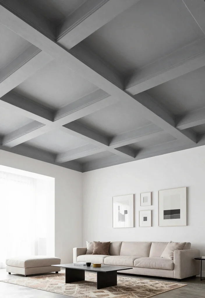 17 Coffered Ceiling Ideas Living Room Designs Are Loving - 6. Geometric Coffered Ceiling Designs 1