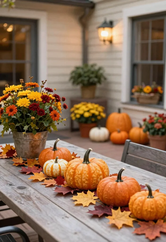 17 Cosy Terrace Ideas That Feel Warm & Inviting - 12. Seasonal Decor to Change Vibes 1