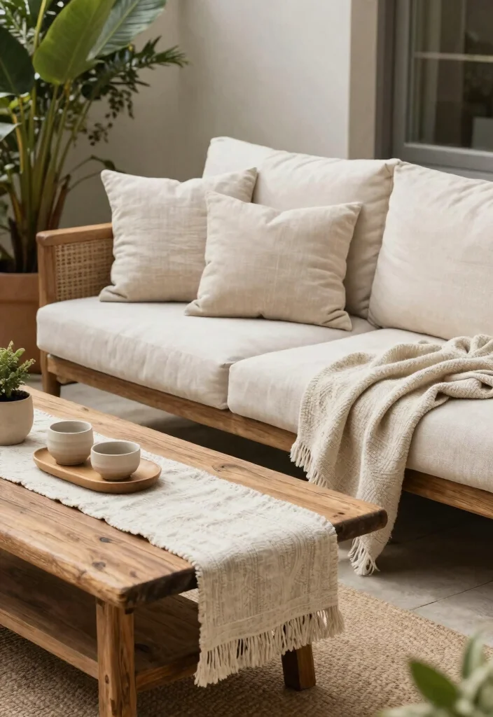 17 Cosy Terrace Ideas That Feel Warm & Inviting - 13. Soft, Natural Textiles 1
