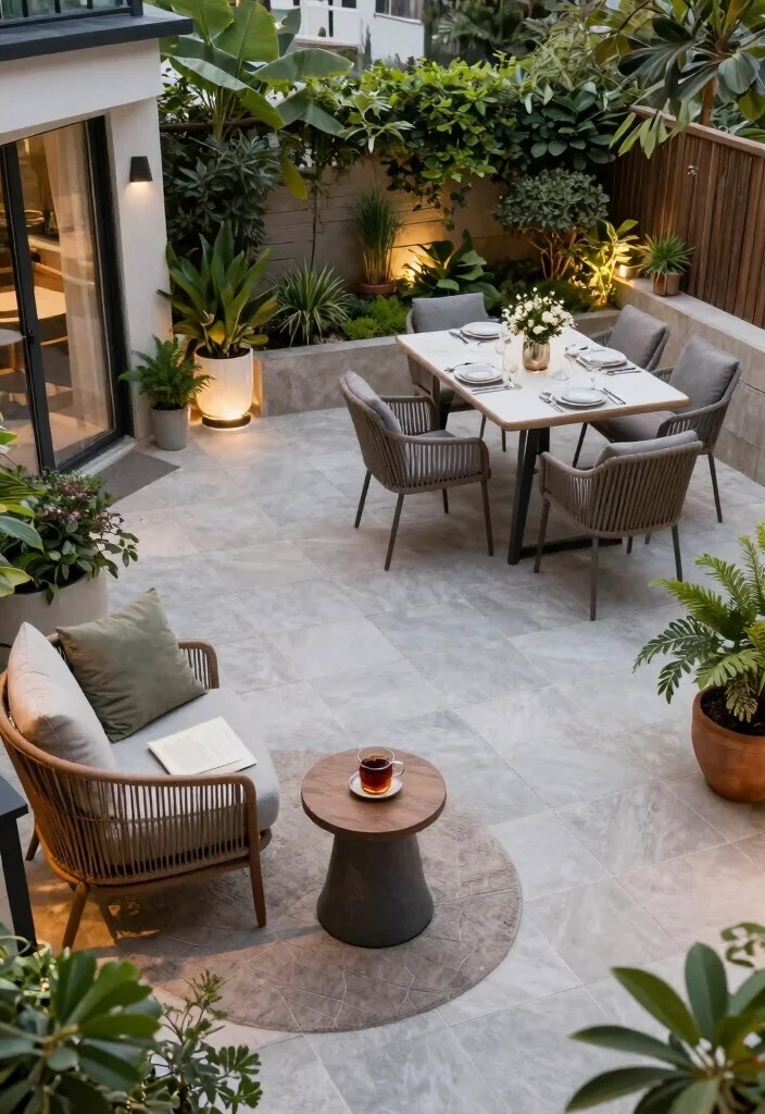 17 Cosy Terrace Ideas That Feel Warm & Inviting - 14. Create Zones for Activities 1