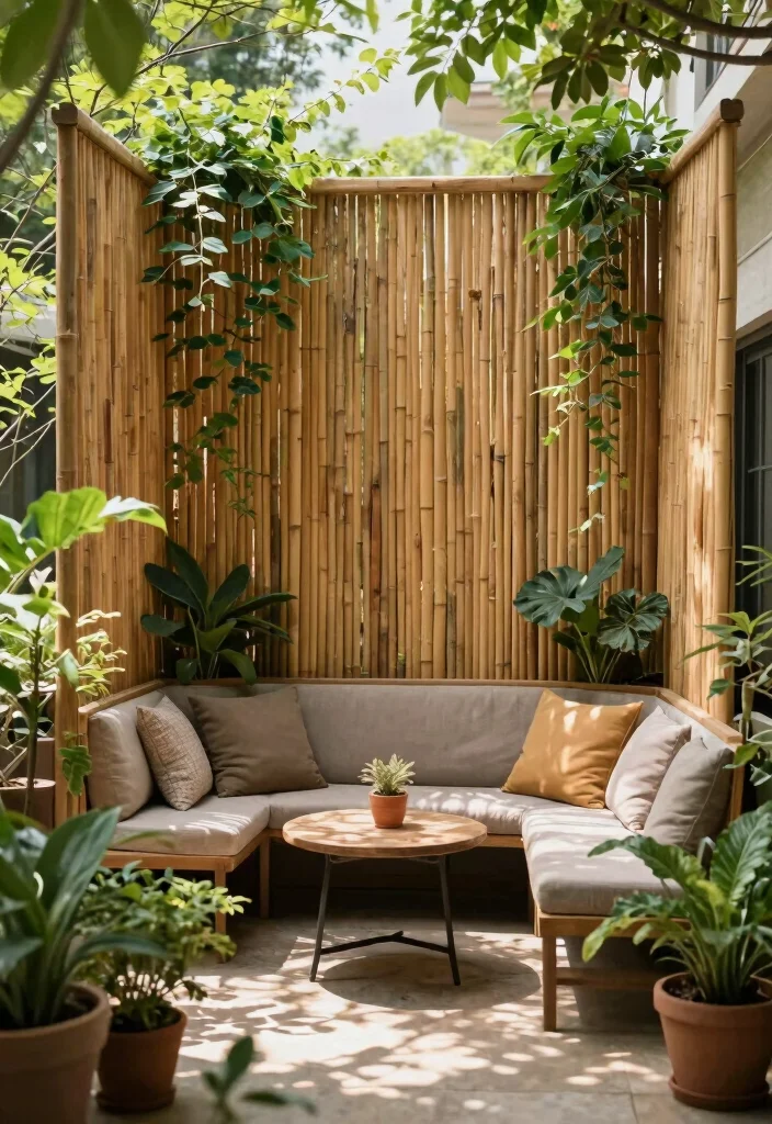 17 Cosy Terrace Ideas That Feel Warm & Inviting - 9. Privacy Screens for Comfort 1
