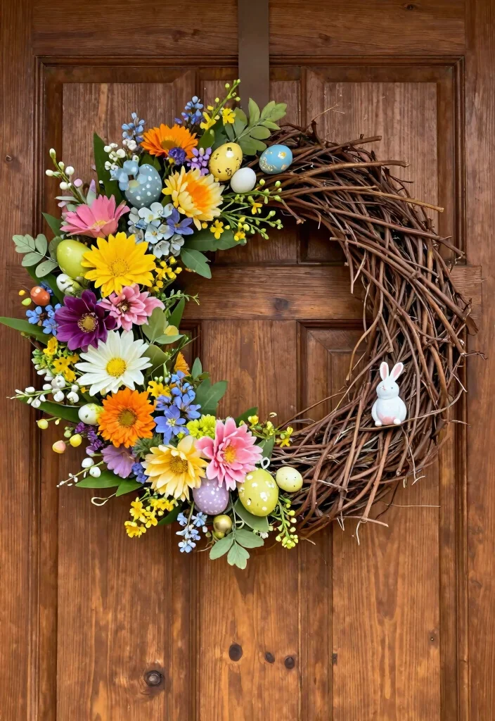 17 Easter Planter Ideas That Feel Fresh & Festive - 12. Easter Themed Wreath Planters 1