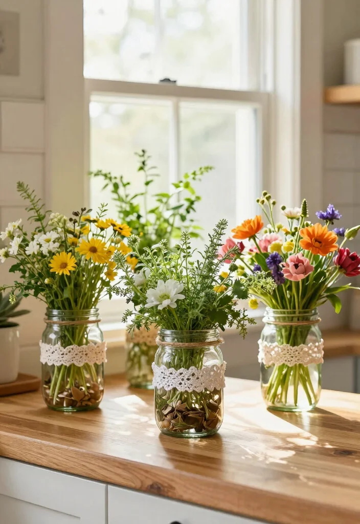 17 Easter Planter Ideas That Feel Fresh & Festive - 7. Upcycled Glass Jar Planters 1
