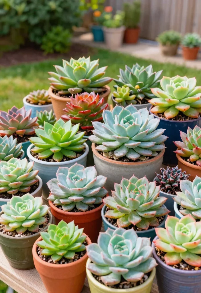 17 Landscape Ideas Backyard Makeovers That Wow Instantly - 11. Succulent Arrangements: Low-Maintenance Beauty 1