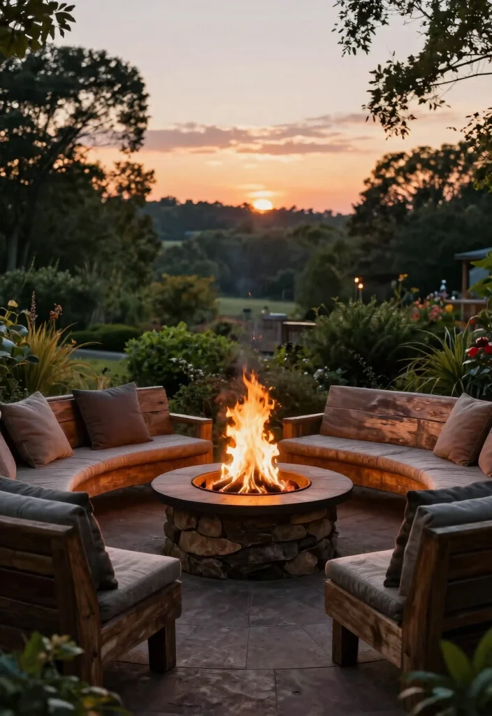 17 Landscape Ideas Backyard Makeovers That Wow Instantly - 5. Fire Pits: Cozy Gatherings 1