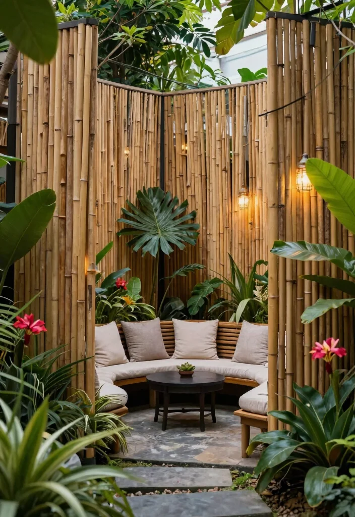 17 Privacy Panels Outdoor Patio Ideas for a Secluded Escape 1 17 Privacy Panels Outdoor Patio Ideas for a Secluded Escape - 1. Bamboo Fencing for a Natural Look 1