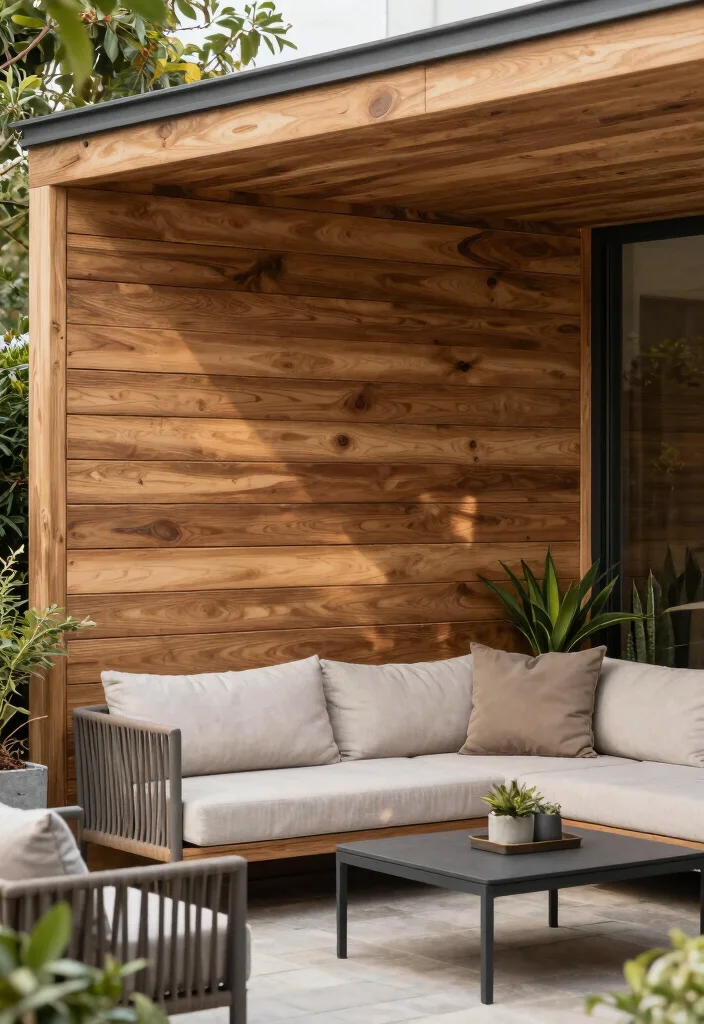 17 Privacy Panels Outdoor Patio Ideas for a Secluded Escape 56 17 Privacy Panels Outdoor Patio Ideas for a Secluded Escape - 16. Horizontal Wooden Panels for Contemporary Style 1