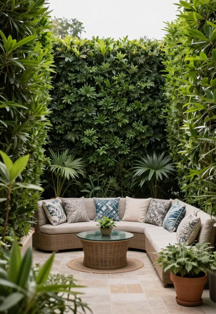 17 Privacy Panels Outdoor Patio Ideas for a Secluded Escape 57 17 Privacy Panels Outdoor Patio Ideas for a Secluded Escape - 17. Natural Hedge Privacy Screens 1