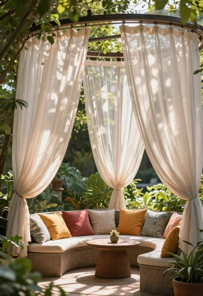 17 Privacy Panels Outdoor Patio Ideas for a Secluded Escape 26 17 Privacy Panels Outdoor Patio Ideas for a Secluded Escape - 6. Sheer Outdoor Curtains for a Soft Touch 1