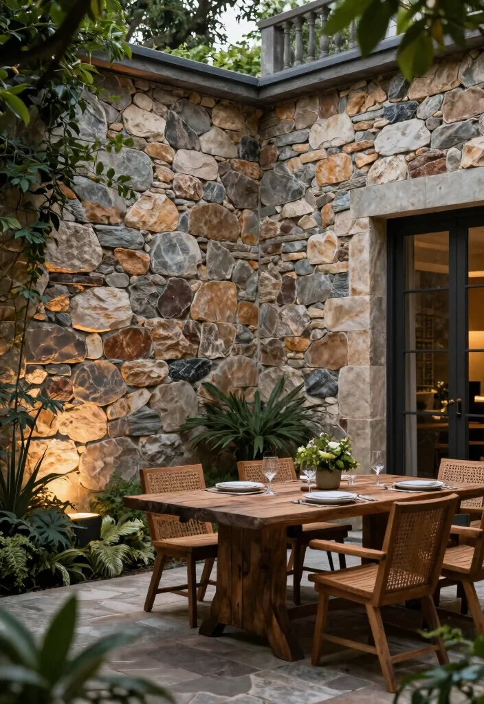 17 Privacy Panels Outdoor Patio Ideas for a Secluded Escape 27 17 Privacy Panels Outdoor Patio Ideas for a Secluded Escape - 7. Stone and Masonry Walls for Natural Beauty 1