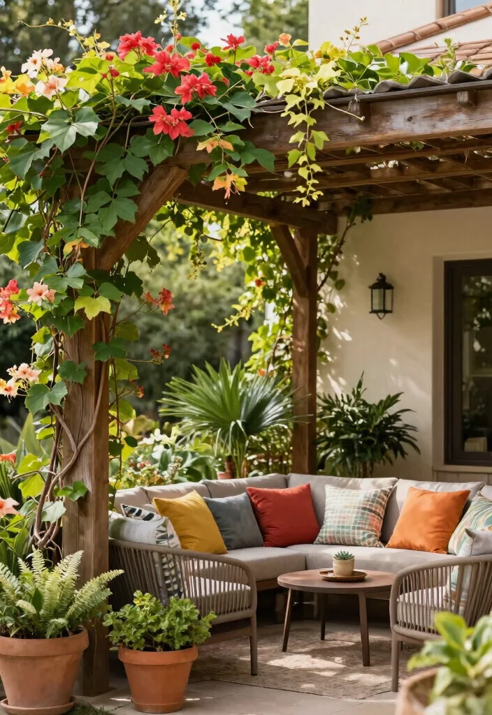 17 Privacy Panels Outdoor Patio Ideas for a Secluded Escape 39 17 Privacy Panels Outdoor Patio Ideas for a Secluded Escape - 9. Trellis Structures with Vines for Vertical Privacy 1