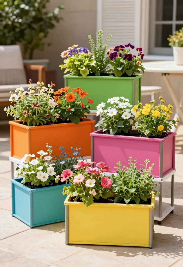 18 Garden Planter Boxes Ideas for a Stunning Display - 15. Portable Garden Planters 1