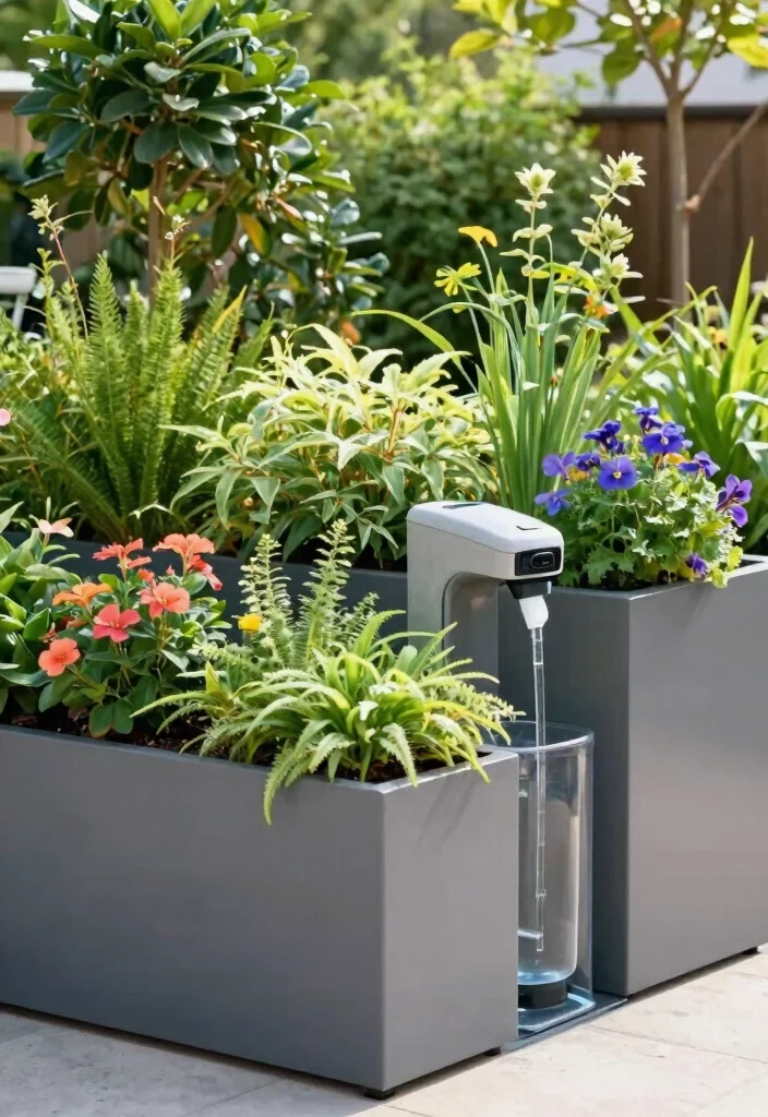 18 Garden Planter Boxes Ideas for a Stunning Display - 17. Box Planters with Self-Watering Features 1