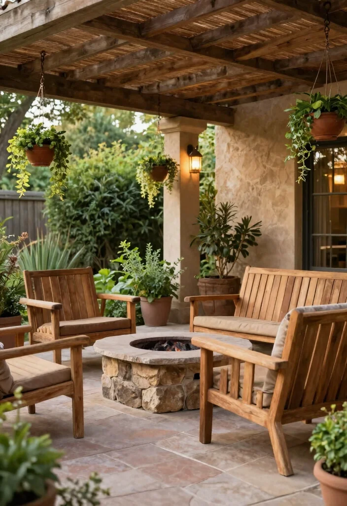 18 Outdoor Covered Patio Ideas for Stylish Shade - 17. Down-to-Earth Designs 1