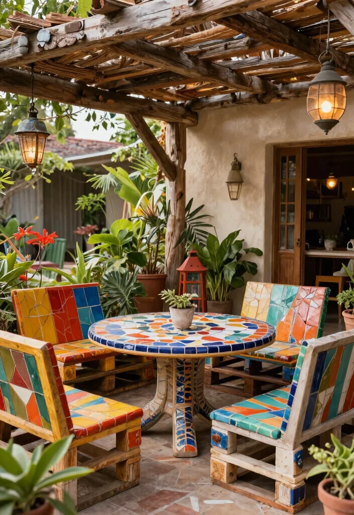 18 Outdoor Covered Patio Ideas for Stylish Shade - 2. Recycled Materials Retreat 1