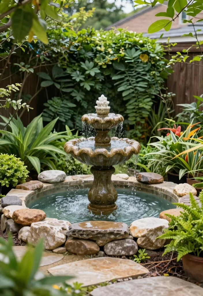 18 Small Backyard 2026 Trending Ideas That Make Tiny Spaces Feel Huge - 12. Water Features 1