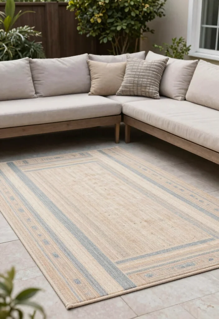 18 Small Backyard 2026 Trending Ideas That Make Tiny Spaces Feel Huge - 5. Outdoor Rugs for Landscaping 1